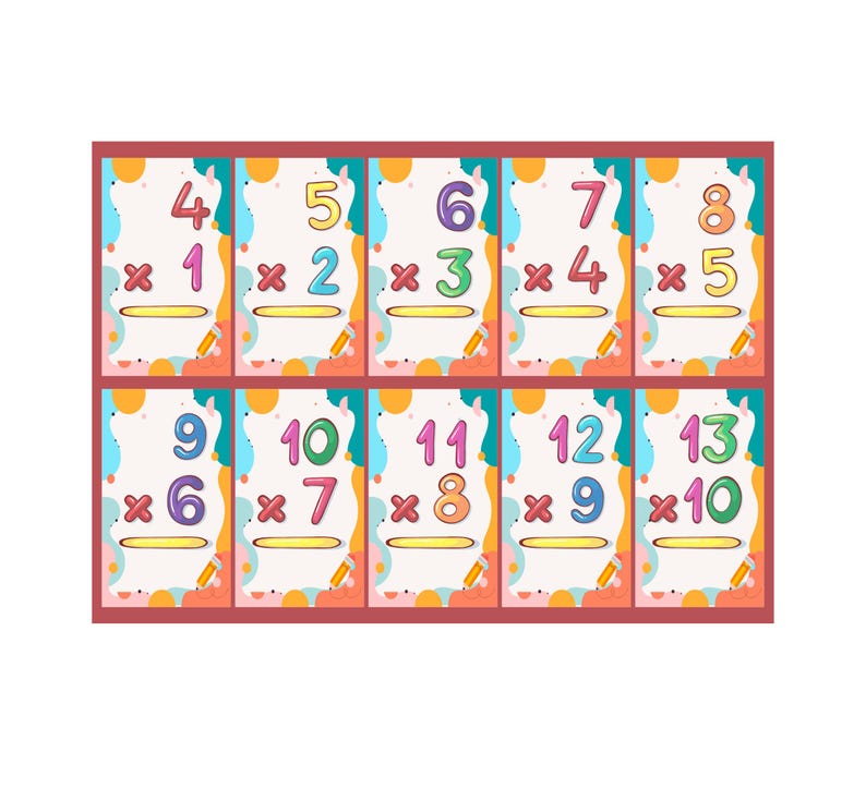 Printable Multiplication Flashcards for Kids |homeschool Learning Times ...