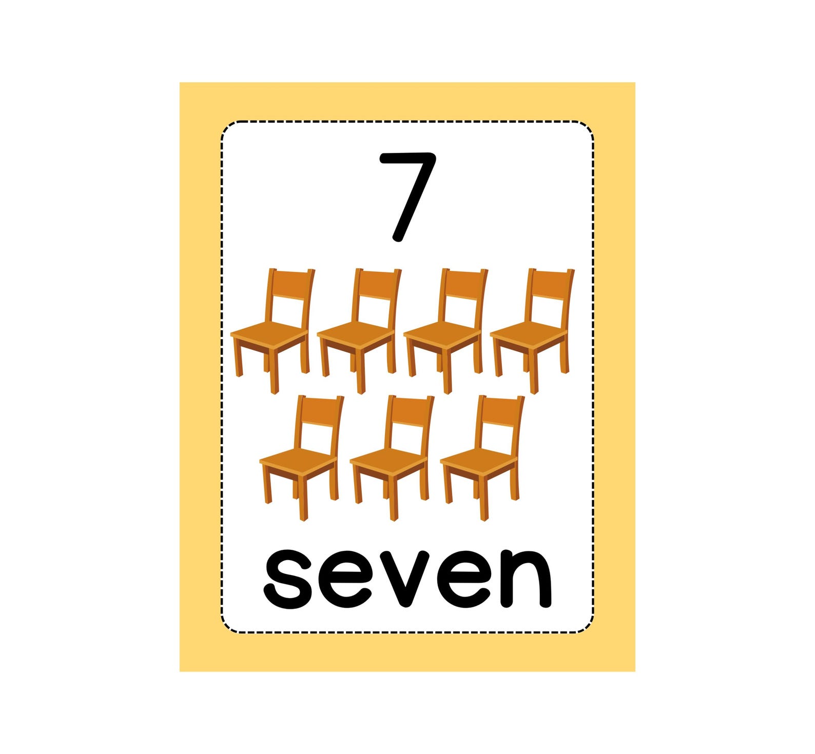 1-20 Numbers Flash Cards, Preschool Counting Flash Cards, , Printable ...
