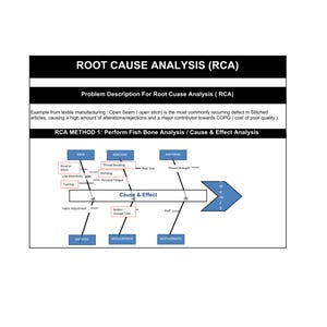 5 Whys Excel Template /root Cause Analysis Template | Fishbone Analysis ...