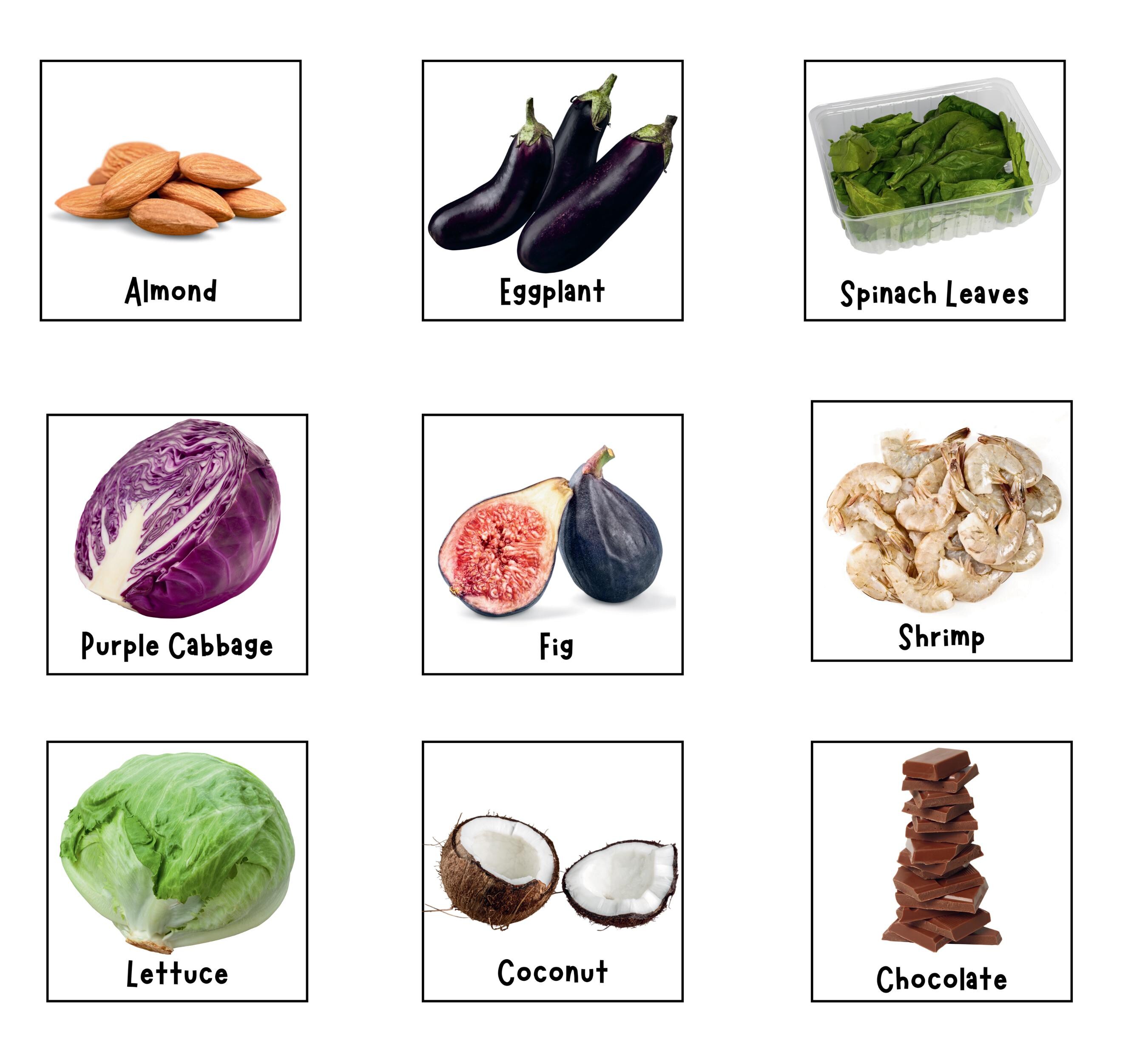 100 Food Flash Cards|pre-school Flashcards| Fruit and Vegetables ...
