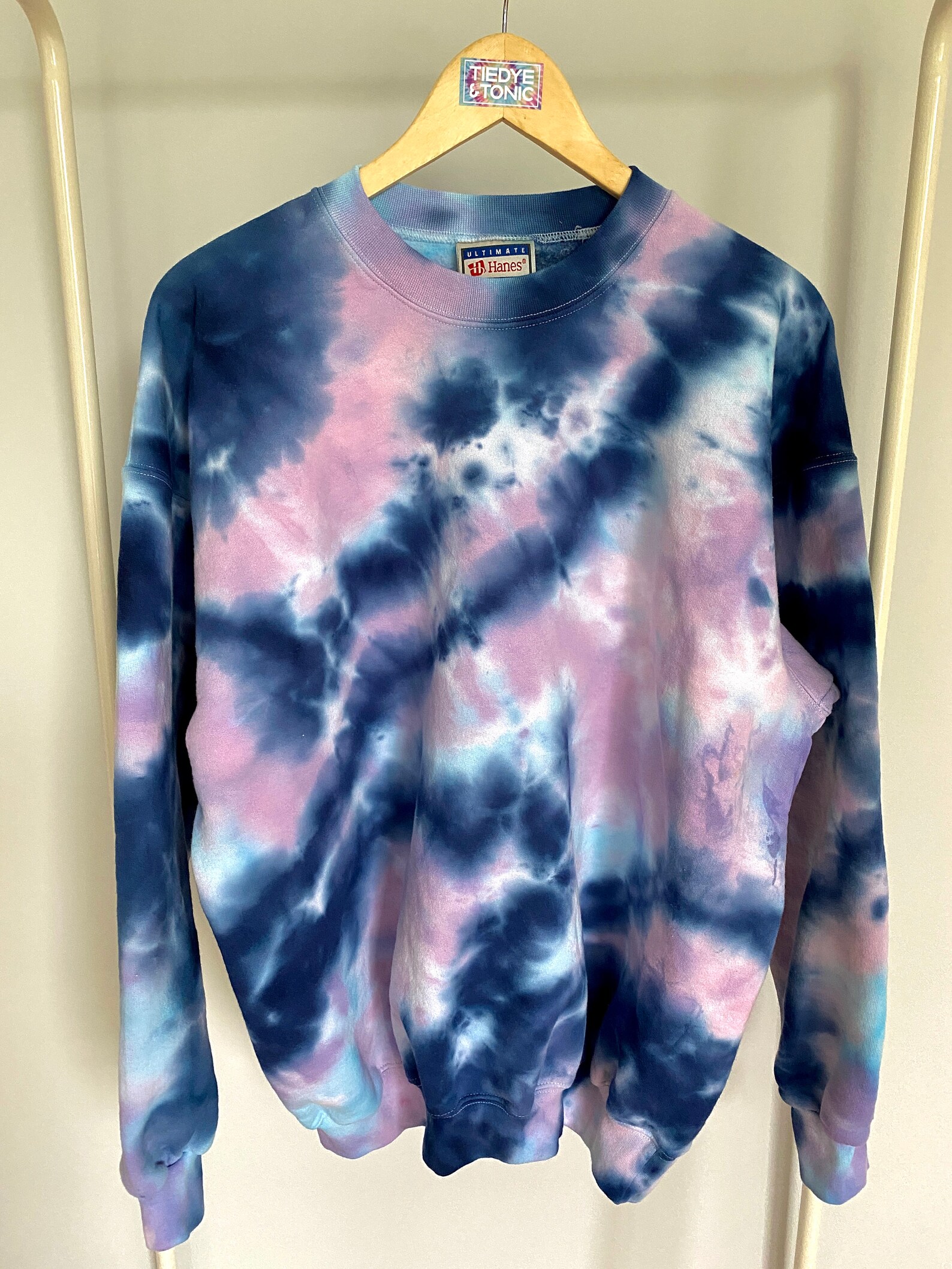 SAPPHIRE SZN Navy Blue Turquoise and Pink Tie Dye Hoodie or | Etsy