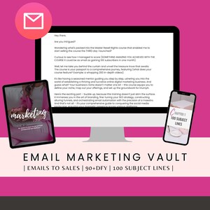 Email Marketing Vault | 90 Dfy Emails | 100 Subject Sequences | MRR | PLR