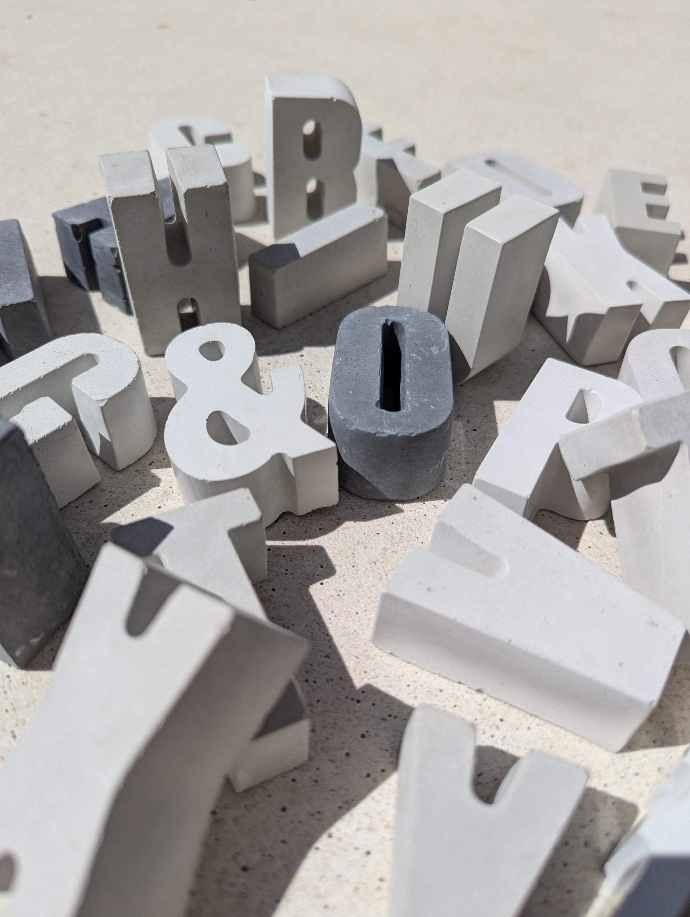 Handmade Concrete Letter: Personalized Name Decor, Fridge Magnet - Etsy