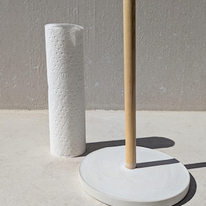 Porta-toalhas de papel de concreto | Presente de cimento feito à mão para presente de inauguração de casa Base de concreto Decoração minimalista para casa Estilo industrial Decoração de cozinha