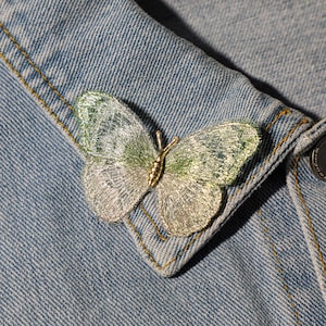 Gepersonaliseerde vlinderbroche, vintage emaille broche, vlinderbroche, dierenliefhebberbroche, verjaardagscadeau, handgemaakte sieraden cadeau