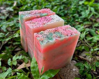 Watermelon Lemonade Soap Bar A Neon Delight Handmade Vegan