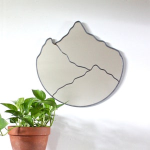 Mountain Mirror Handmade Mountain Range Wall Mirror Large 20" Organic Mtn Cascades Blue Ridge Great Smoky Smokies Appalachian 20"
