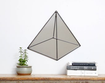 Pyramid Wall Mirror Triangle 3 Dimensional Geometric Handmade Wall Mirror Miroir Drejeck Three Dimensional 3 D Mirror 3D