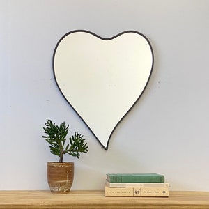 Large Heart Mirror / Handmade Wall Mirror Heart Shape Art Outline Cœur Cuore Herz Valentines Day Gift