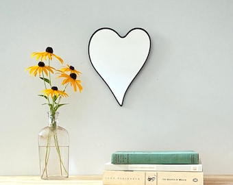 Heart Mirror No. 1 / Handmade Wall Mirror Heart Shape Art Outline Cœur Cuore Herz Valentines Day Gift