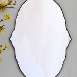 Oval Scalloped Mirror Handmade Wall Mirror Ornate Organic Wall Mirror Miroir image 5