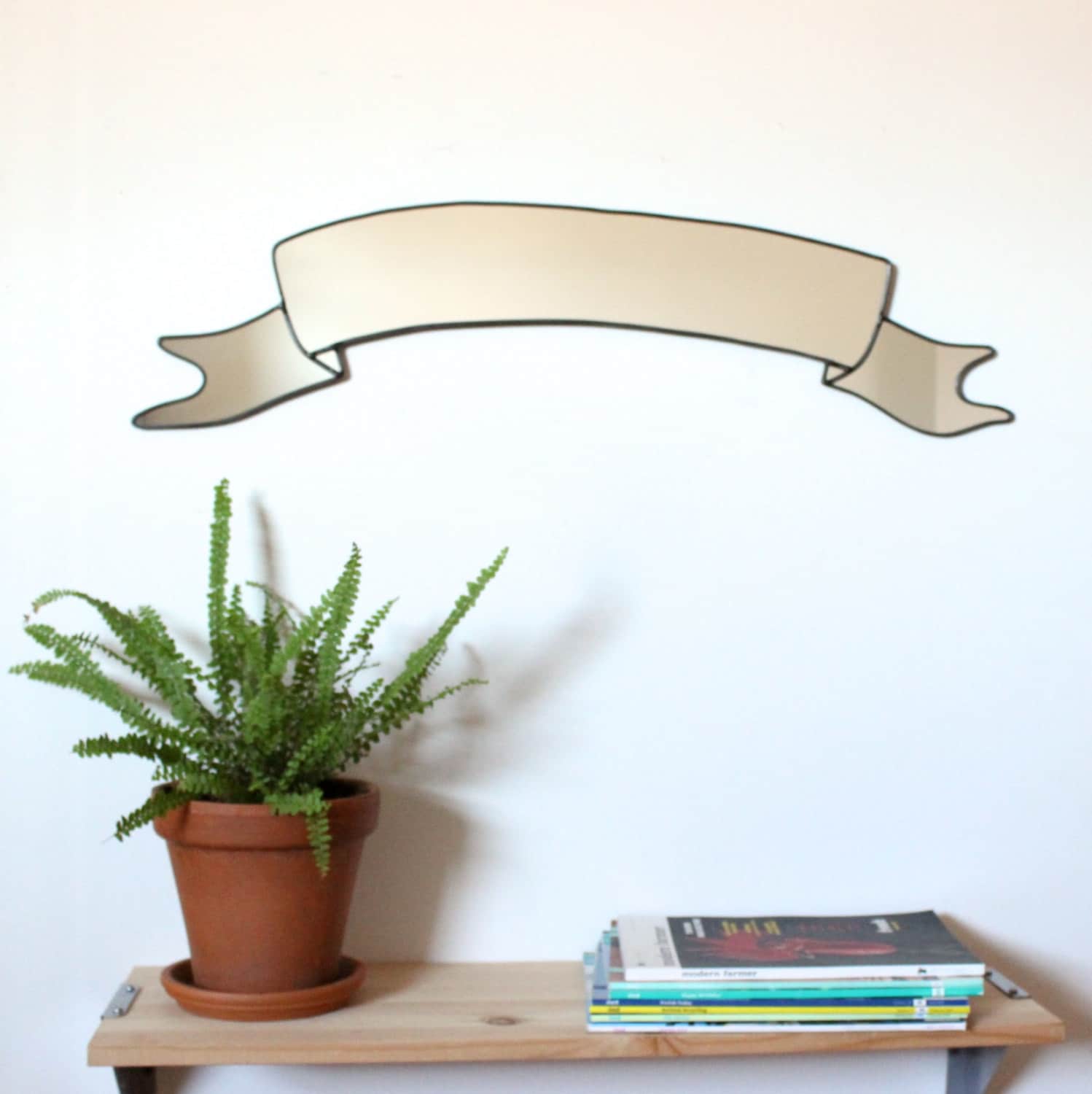 Ruban Bannière Miroir/Mural Fait à La Main Scroll Art Décor Moderne