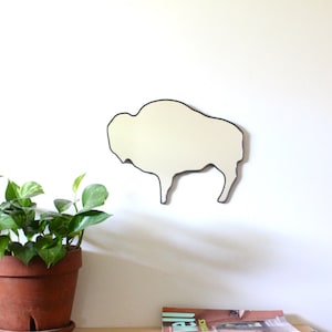 Buffalo Mirror Bison Wall Mirror Wall Art Cabin Hunting Lodge Decor South West Western image 1