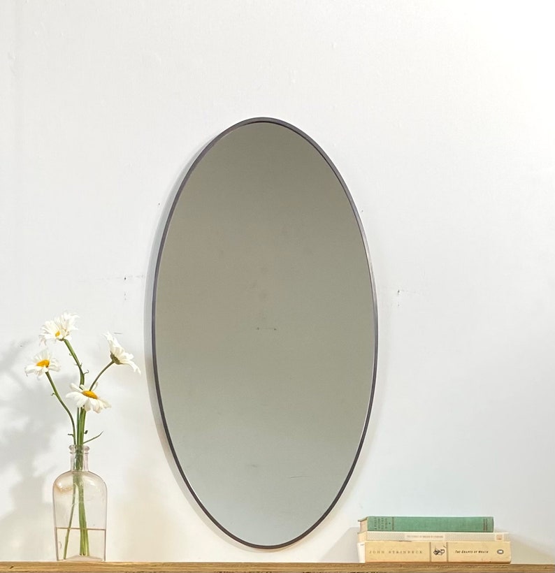 Oval Mirror Handmade Wall Mirror Wall Mirror Miroir Round Oblong Circle 14 x 26 image 4