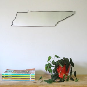 Tennessee Mirror / Wall Mirror State Outline Silhouette Shape Art University Of UT Vols Nashville image 1