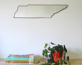 Tennessee Mirror / Wall Mirror State Outline Silhouette Shape Art University Of UT Vols Nashville