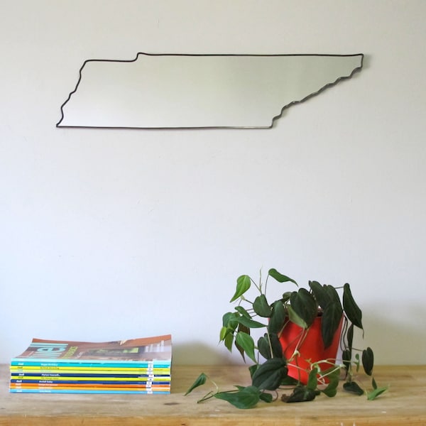 Tennessee Mirror / Wall Mirror State Outline Silhouette Shape Art University Of UT Vols Nashville