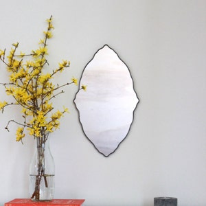 Oval Scalloped Mirror Handmade Wall Mirror Ornate Organic Wall Mirror Miroir image 2