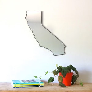 California Spiegel / Wandspiegel Zustand Umriss Silhouette San Francisco CA Wand Kunst Form Moderne Decor