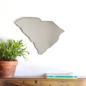 South Carolina Mirror / Wall Mirror State Outline Silhouette SC Charleston Columbia Shape Wall Art image 1