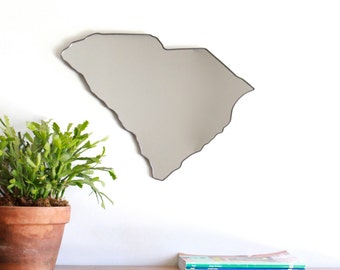 South Carolina Mirror / Wall Mirror State Outline Silhouette SC Charleston Columbia Shape Wall Art