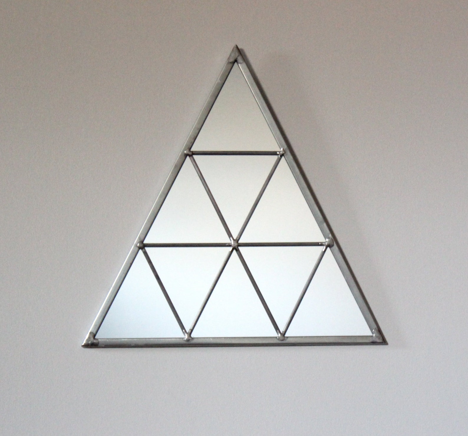 Triangle Wall Mirror Geometric / Handmade Wall Mirror Triangle Etsy