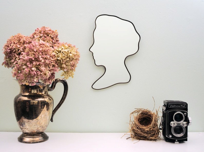 Cameo Bust Mirror / Handmade Wall Mirror Silhouette Outline Etsy