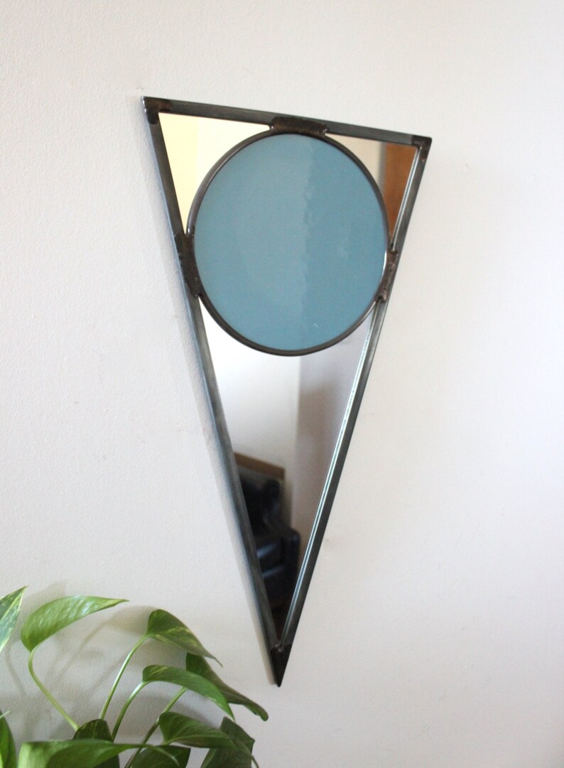 Triangle Circle Pennant Wall Mirror Geometric / Handmade ...