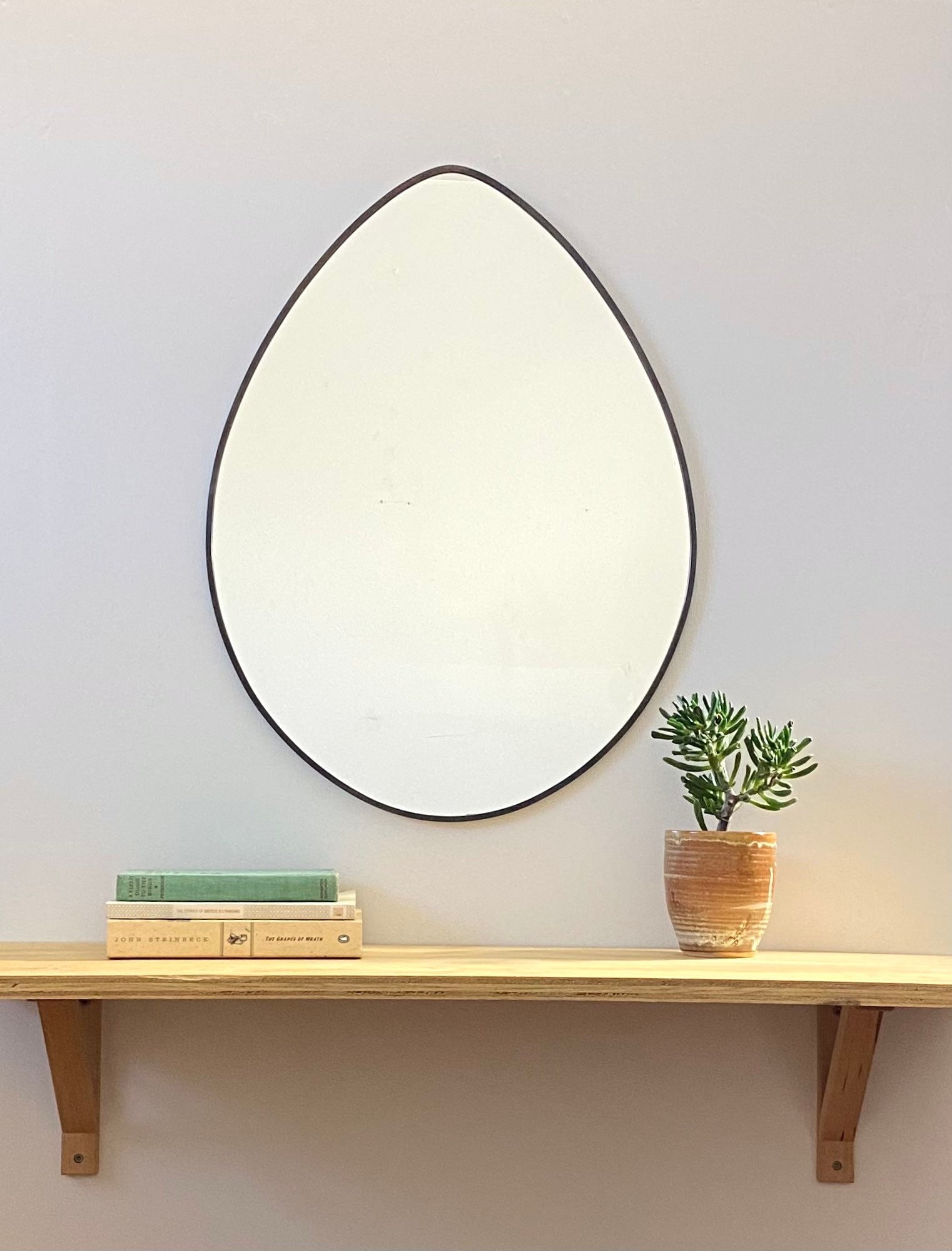 Half Circle Mirror Silver Border Handmade Wall Mirror Round Mirror Oval  Modern Silver Metal Frame Flux Glass  TV Television Commercial -   Norway