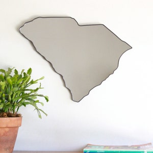 South Carolina Mirror / Wall Mirror State Outline Silhouette SC Charleston Columbia Shape Wall Art image 2