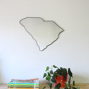 South Carolina Mirror / Wall Mirror State Outline Silhouette SC Charleston Columbia Shape Wall Art image 3