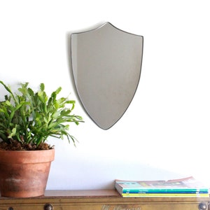 Shield Mirror Crest Mirror Handmade Mirror Wall Mirror Shape Wall Art Badge image 2