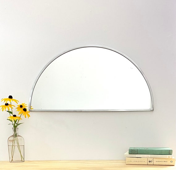 Half Circle Mirror Silver Border Handmade Wall Mirror Round Mirror Oval  Modern Silver Metal Frame Flux Glass  TV Television Commercial -   Norway