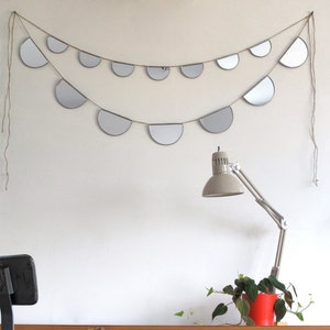 Mirror Bunting Small Half Circle Banner Garland Strand Dorm Decor Accent Mirror Miroir Ammer Spiegel Verderon Espejo image 1