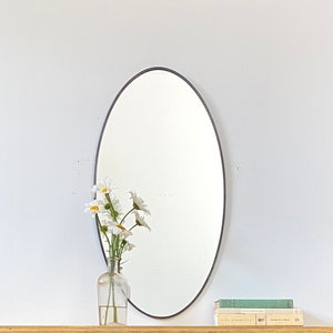 Oval Mirror Handmade Wall Mirror Wall Mirror Miroir Round Oblong Circle 14 x 26 image 2