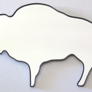 Buffalo Mirror Bison Wall Mirror Wall Art Cabin Hunting Lodge Decor South West Western image 2