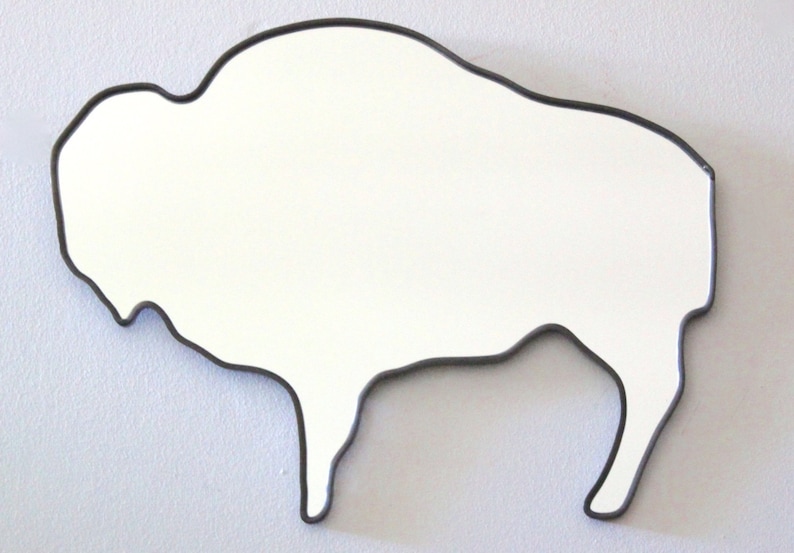 Buffalo Mirror Bison Wall Mirror Wall Art Cabin Hunting Lodge Decor South West Western image 2