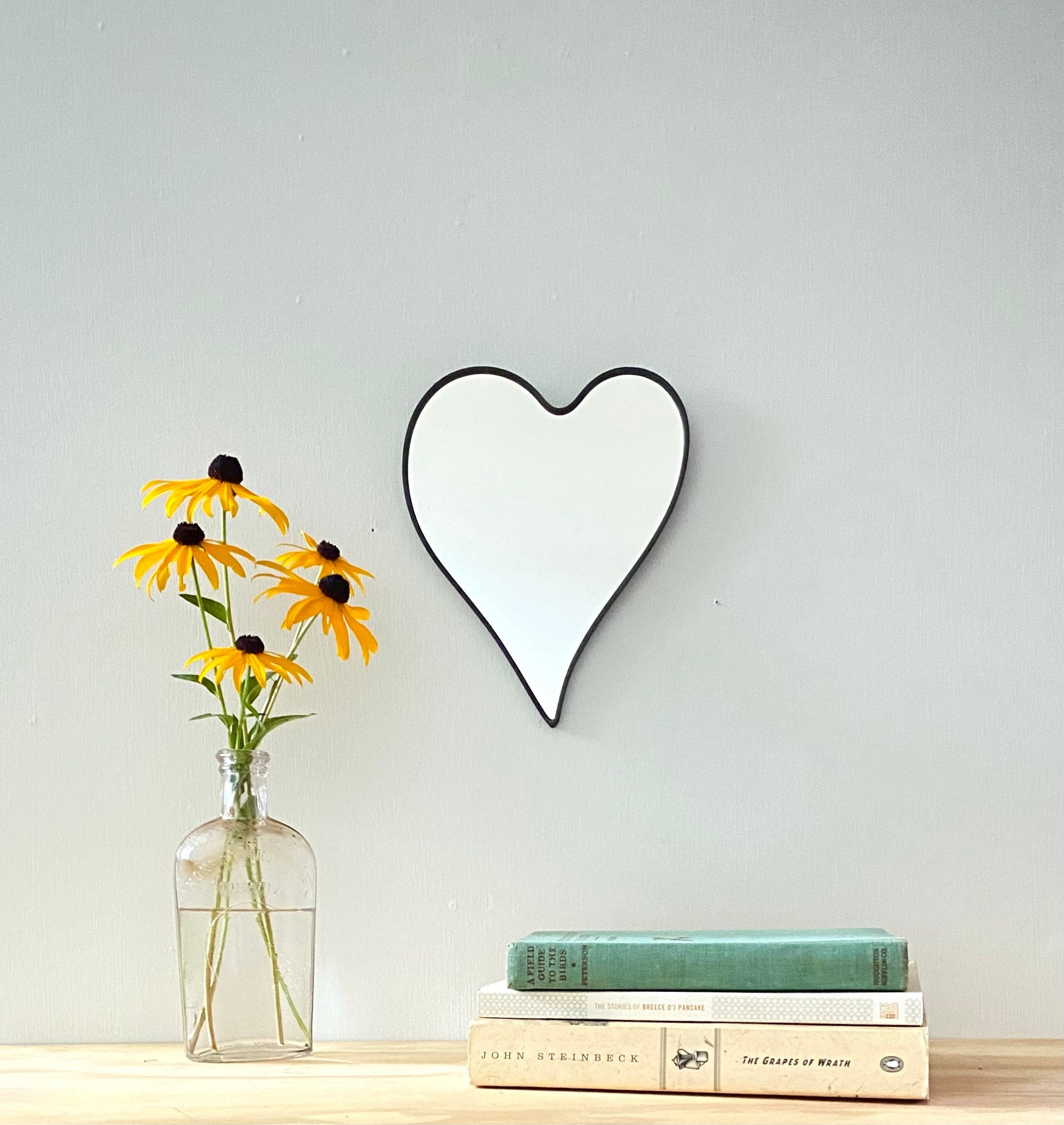 Heart Mirror No. 1 / Handmade Wall Mirror Heart Shape Art Etsy