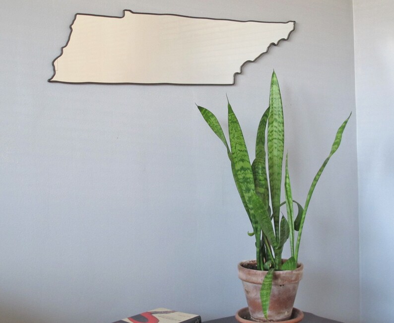 Tennessee Mirror / Wall Mirror State Outline Silhouette Shape Art University Of UT Vols Nashville image 3