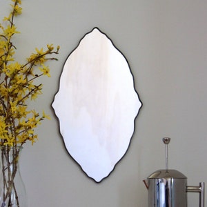 Oval Scalloped Mirror Handmade Wall Mirror Ornate Organic Wall Mirror Miroir image 3