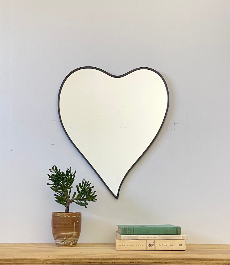 Large Heart Mirror / Handmade Wall Mirror Heart Shape Art Etsy
