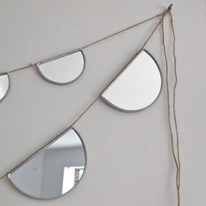 Mirror Bunting Large Half Circle Banner Garland Strand Modern Mirror Minimalist Miroir image 4