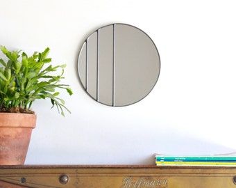 Circle Mirror Handmade Leaded Wall Mirror Round Mirror Oval Ombre Small