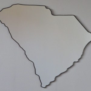 South Carolina Mirror / Wall Mirror State Outline Silhouette SC Charleston Columbia Shape Wall Art image 4