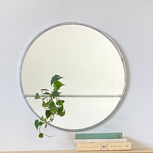 Circle Mirror Plant Propagator Handmade 18 Round Wall Mirror Modern Silver Metal Frame Flux Glass House Plant Flower Vase Propagation image 6