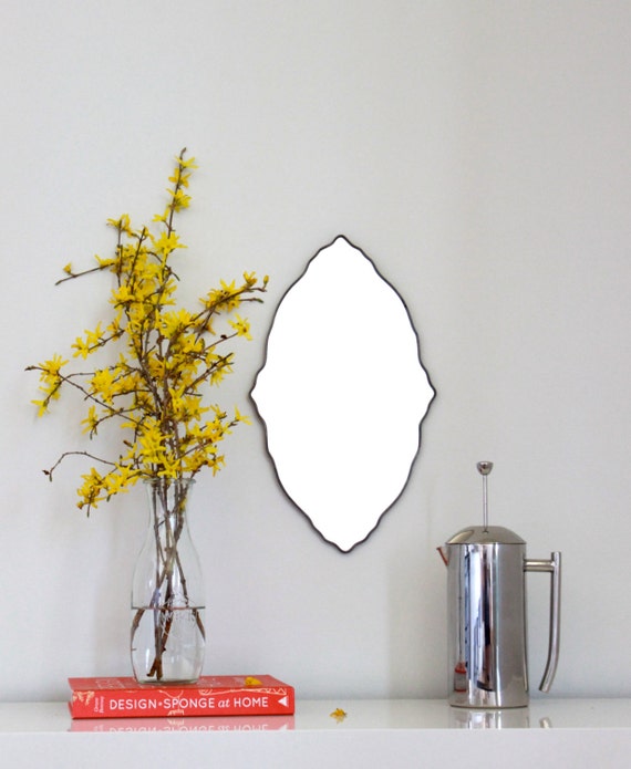 Oval Scalloped Mirror Handmade Wall Mirror Ornate Organic Wall Mirror Miroir