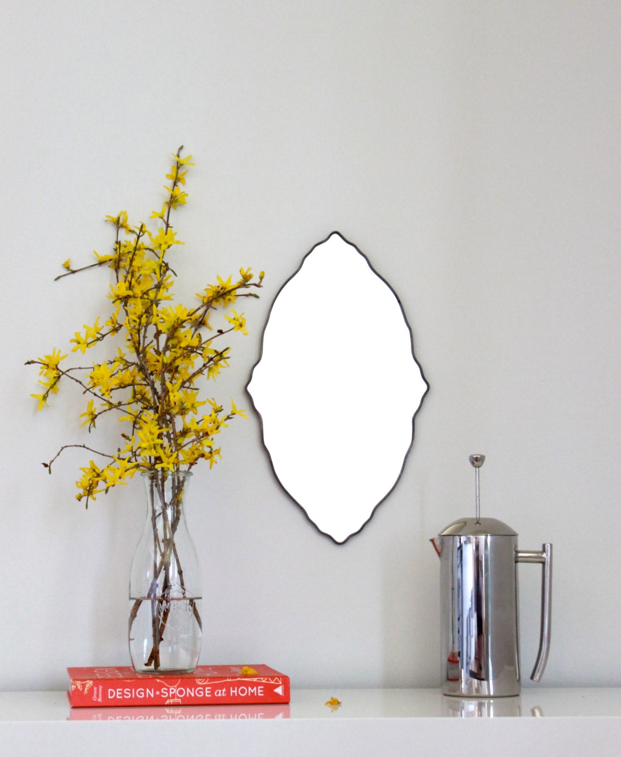 miroir Scalloped Ovale