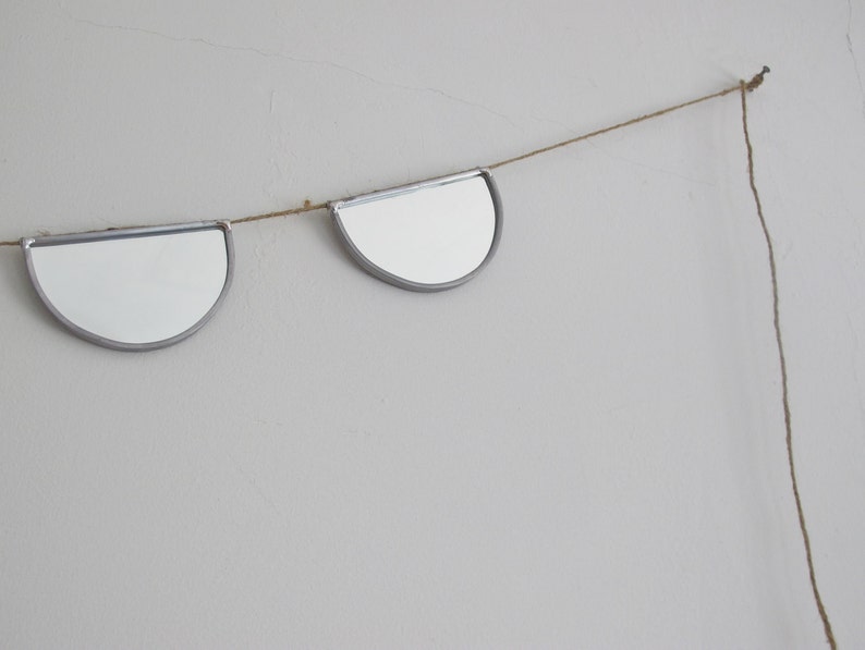 Pair Of Mirror Buntings Small Large Half Circle Banner Garland Strand Pair Of 2 Fluxglass Dennis Smith image 5