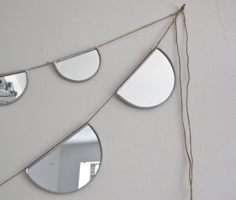 Mirror Bunting Small Half Circle Banner Garland Strand Dorm Decor Accent Mirror Miroir Ammer Spiegel Verderon Espejo image 4