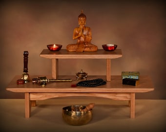 Buddhist TableTop Meditation altar 26-inches long (Free Shipping)